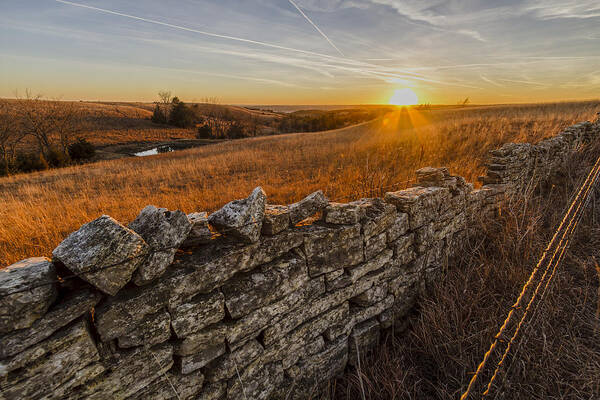 Kansas Poster featuring the photograph Fences by Scott Bean