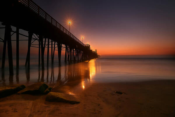 Sunset Poster featuring the photograph Oceanside Sunset 15 by Larry Marshall