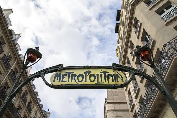 Sign Poster featuring the photograph Paris - Chatelet by Georgia Clare