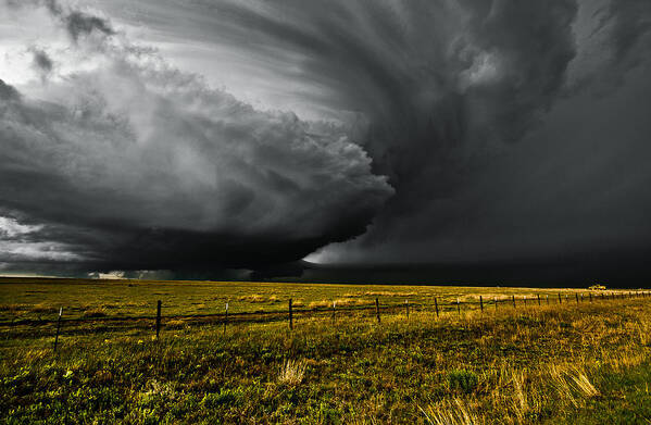 Weather Poster featuring the photograph Storm - Man vs Beast by Douglas Berry