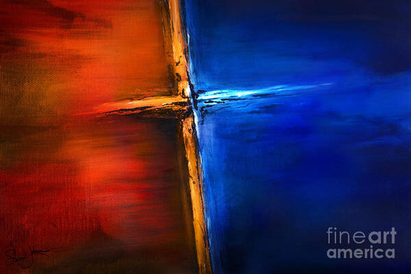 The Cross Poster featuring the mixed media The Cross by Shevon Johnson