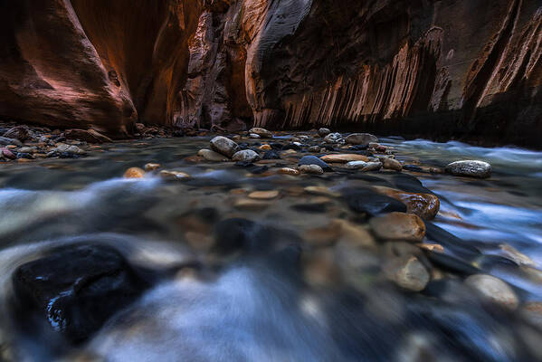 Zion Poster featuring the photograph The Narrows at Zion National Park - 1 by Larry Marshall