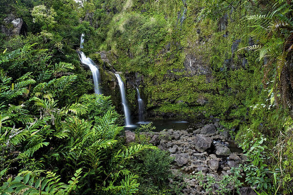 Hana Poster featuring the photograph Waterfall by Francesco Emanuele Carucci