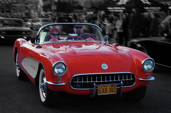 57 Poster featuring the photograph 57 Fuel Injected Vette by Bill Dutting