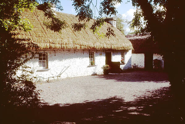 Cottage Poster featuring the photograph Irish Thatched Cottage by House of Joseph Photography