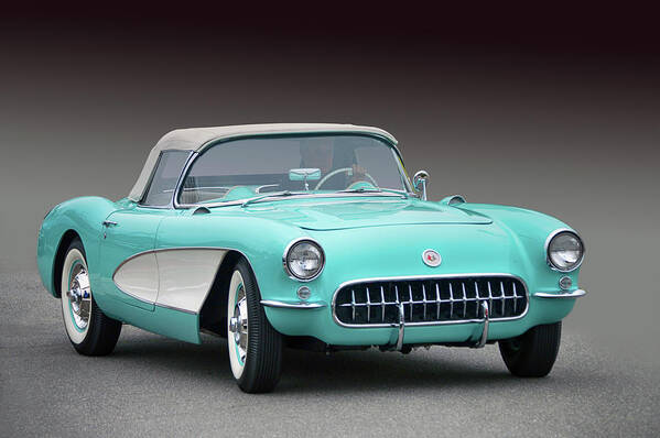 1956 Poster featuring the photograph 1956 Chev Corvette by Bill Dutting