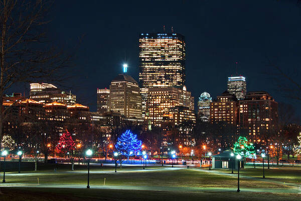 Boston Poster featuring the photograph Boston Skyline from Boston Common by Joann Vitali