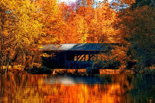 Covered Bridge Poster featuring the photograph Covered Bridge by Joann Vitali
