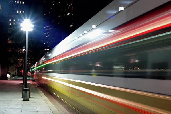 Dart Poster featuring the photograph Dallas DART TRAIN 012518 by Rospotte Photography