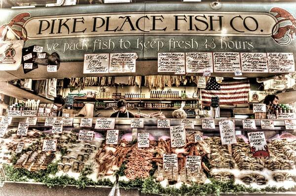 Fish Poster featuring the photograph Famous Fish at Pike Place Market by Spencer McDonald