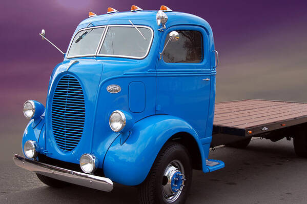 Ford Poster featuring the photograph Ford COE flatbed by Bill Dutting