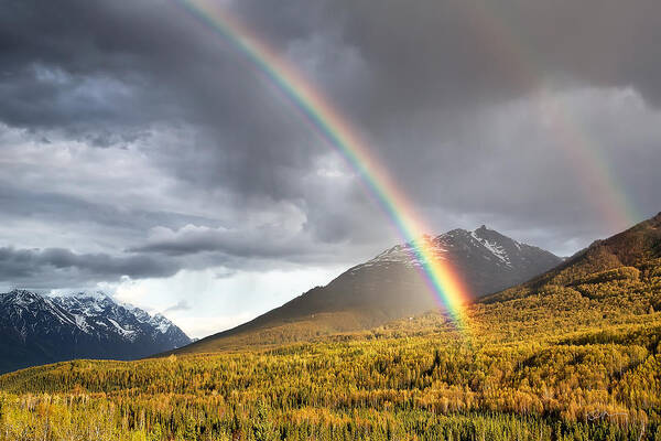 Alaska Poster featuring the photograph Hiland Mountain by Ed Boudreau