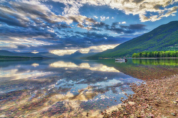 Montana Poster featuring the photograph Lake McDonald Sunrise by Spencer McDonald
