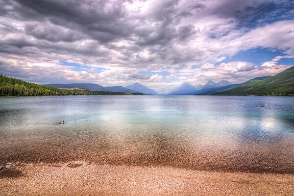 Lake Poster featuring the photograph Lake View at Glacier National Park by Spencer McDonald