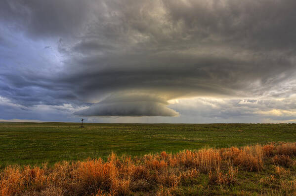 Weather Poster featuring the photograph LP Thunderstorm by Douglas Berry