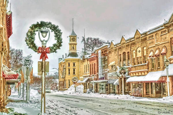 Melotte Poster featuring the photograph Merry Christmas - Columbus by Rod Melotte