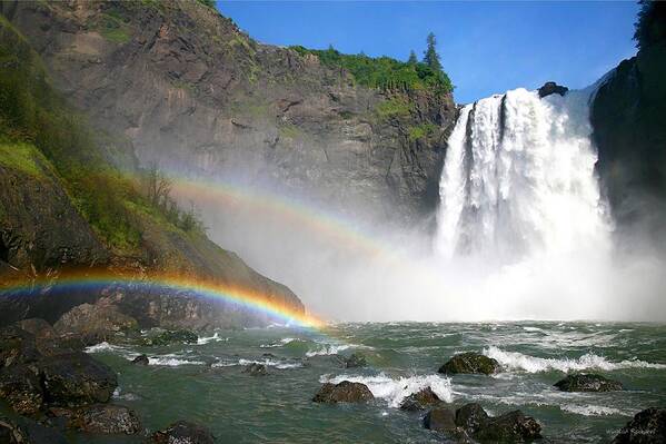Waterfall Poster featuring the photograph Rainbow Falls by Winston Rockwell