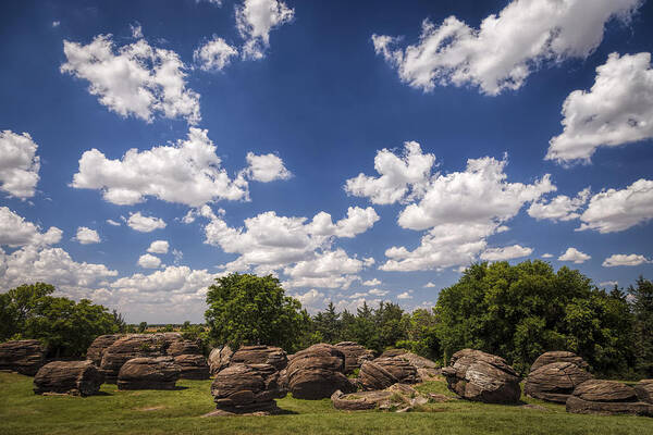Blue Sky Poster featuring the photograph Rock City by Scott Bean