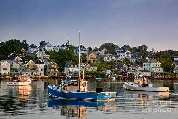 Antique Poster featuring the photograph Stonington Harbor by Susan Cole Kelly