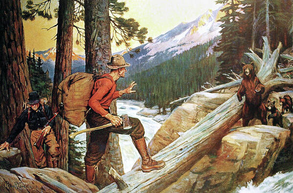 Outdoor Poster featuring the painting The Wrong Crossing by Philip R Goodwin