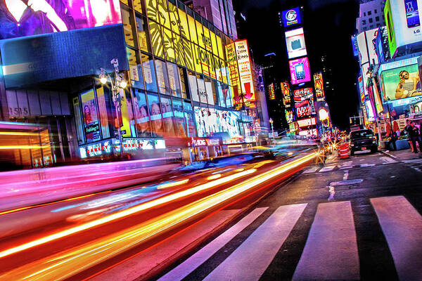 Times Square Poster featuring the photograph Zip by Az Jackson