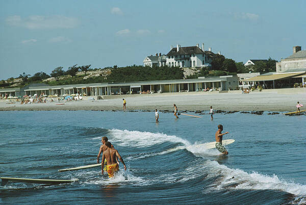 Lifestyles Poster featuring the photograph Rhode Island Surfers #1 by Slim Aarons