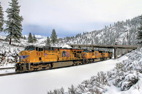 Union Pacific Poster featuring the photograph 5271 Westbound by Donna Kennedy