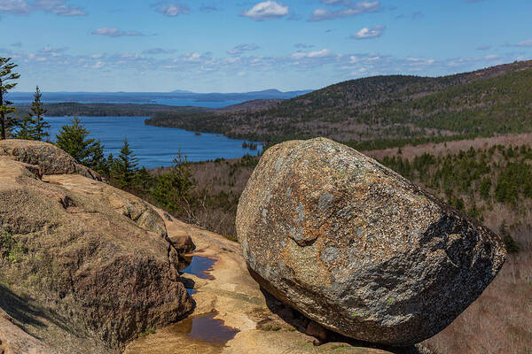 Acadia National Park Poster featuring the photograph Acadia NP - Bubble Rock by ProPeak Photography