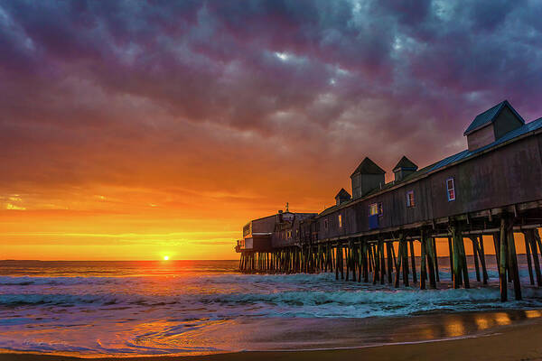 Pier Poster featuring the photograph Pier into the sun by Douglas Curtis Photography