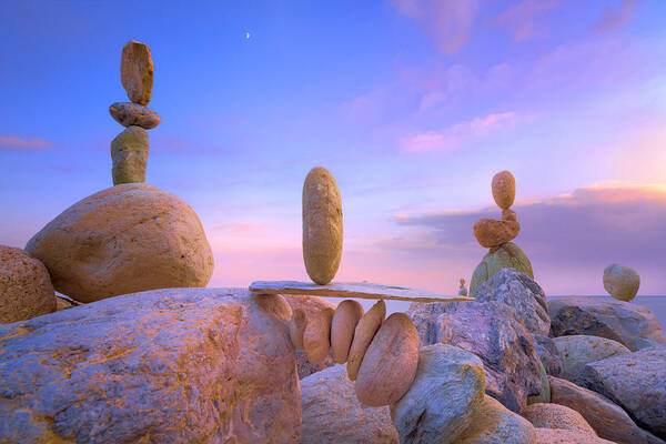 Balanced Rocks Poster featuring the photograph Signs IV by Giovanni Allievi