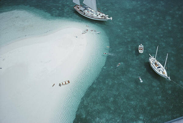 People Poster featuring the photograph Stocking Island, Bahamas by Slim Aarons