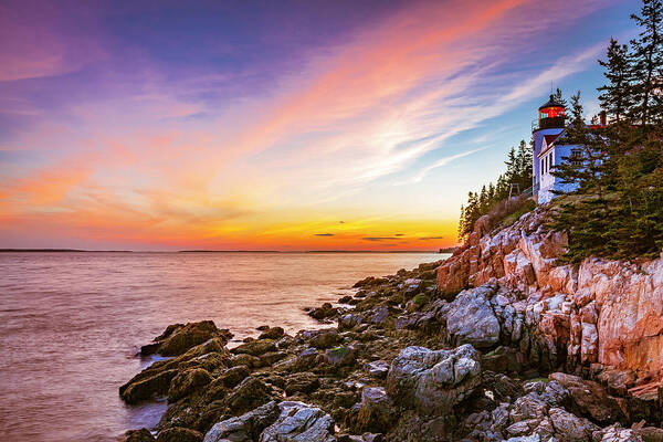 Acadia National Park Poster featuring the photograph The Moment of Sunset by ProPeak Photography