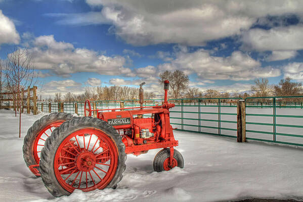 Farmall Poster featuring the photograph Winter Repose by Donna Kennedy
