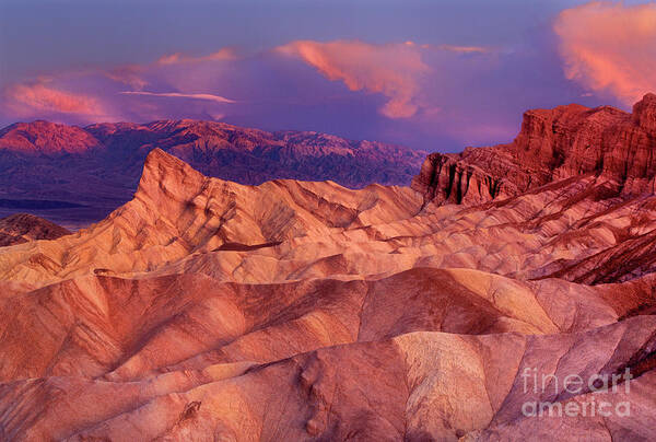 Dave Welling Poster featuring the photograph Dawn Zabriski Point Death Valley National Park California by Dave Welling