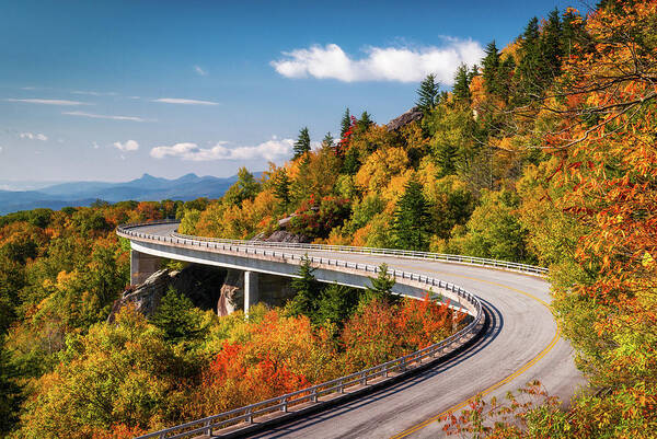 Linn Cove Viaduct Poster featuring the photograph Blue Ridge Parkway Linn Cove Viaduct - North Carolina by Dave Allen
