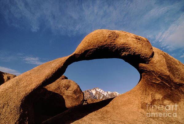 Dave Welling Poster featuring the photograph Mobius Arch Alabama Hills California by Dave Welling