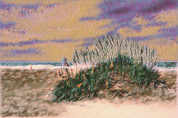Beach Poster featuring the photograph Outer Banks A Stroll on the Beach ai by Dan Carmichael