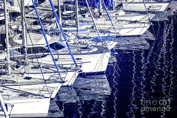 Sailboat Bow Poster featuring the photograph Sailboat Bow Infrared in Marseille by John Rizzuto