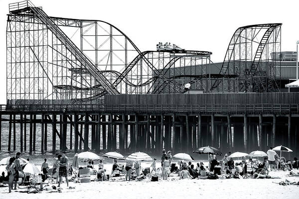 Star Jet Poster featuring the photograph Seaside Heights Star Jet Roller Coaster 2006 in New Jersey by John Rizzuto