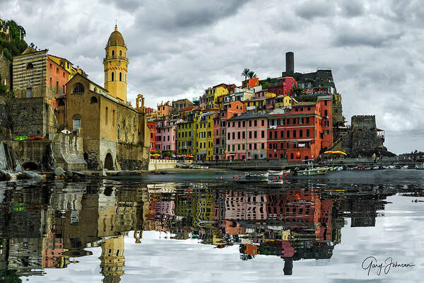 Gary Johnson Poster featuring the photograph Vernazza, Italy by Gary Johnson