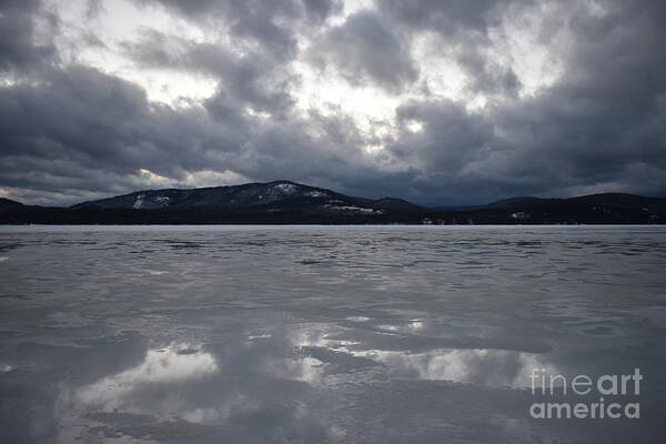 Frozen Lake Poster featuring the photograph Walking On The Frozen Lake by Fantasy Seasons