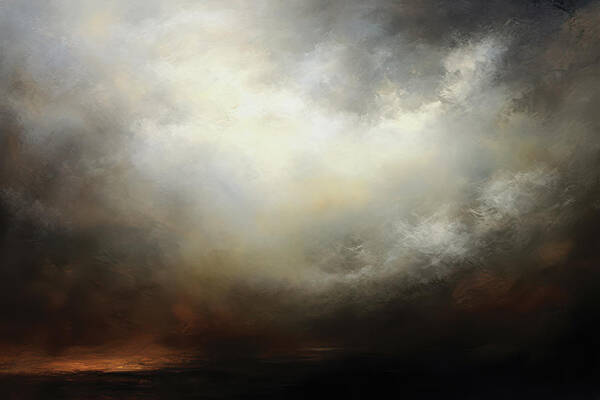Wide Open Spaces Poster featuring the painting Wide Open Spaces August Storm by Jai Johnson