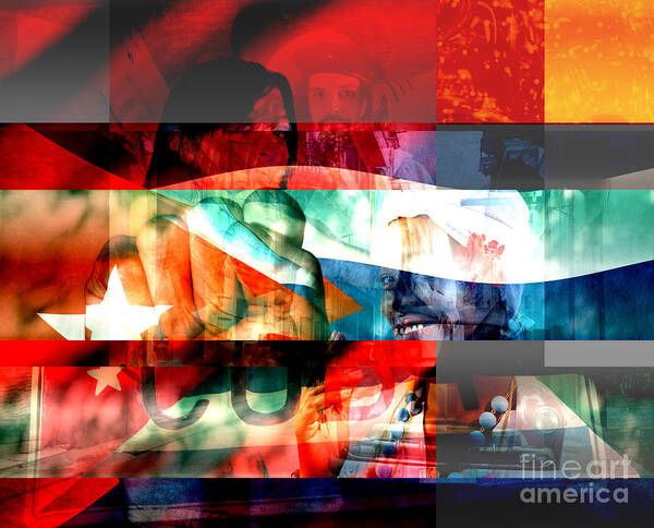 Cubana Poster featuring the digital art Cubana by John Rizzuto