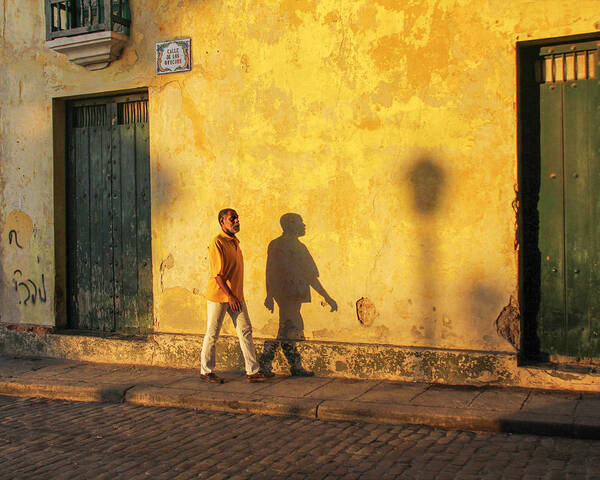 Cuba Poster featuring the photograph Shadow Walking by Marla Craven