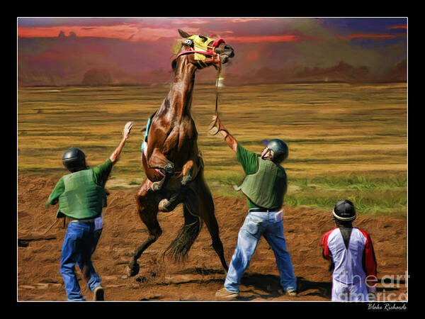 Peekarandoconer Poster featuring the photograph Barrington Harvey looks On Horse Peekarandoconer Moment by Blake Richards