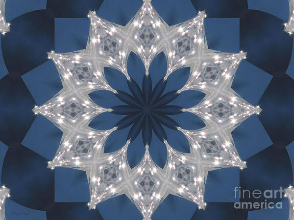 Kaleidoscope Poster featuring the digital art Kaleidoscope Icicle Sparkle by Roxy Riou