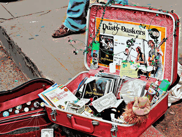 Dusty Buskers Poster featuring the photograph Dusty Buskers by Jo Sheehan