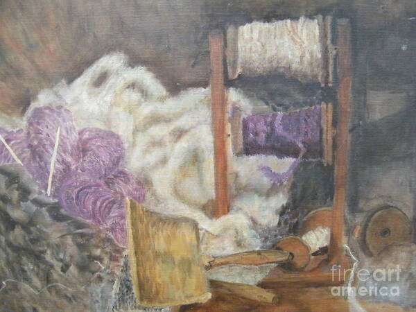 Still Life Poster featuring the painting Handspun by Delores Swanson