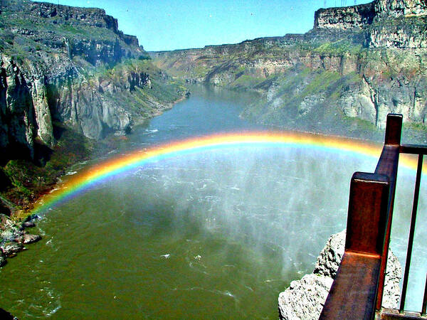 Rainbow Poster featuring the photograph Rainbow at Shoshone Falls ID by Jo Sheehan