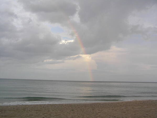 Beach Poster featuring the photograph Fort Lauderdale rainbow by Patricia Piffath